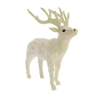 HomArt | Scandinavian Stag Standing - Sm - Embroidered White