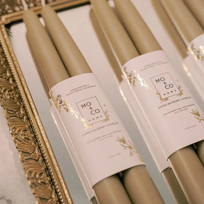 Mo & Co | Bayberry Dipped Taper Candles