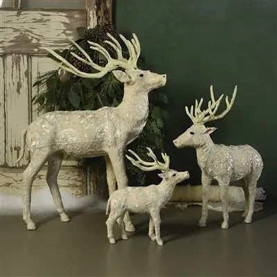 HomArt | Scandinavian Stag Standing - Sm - Embroidered White