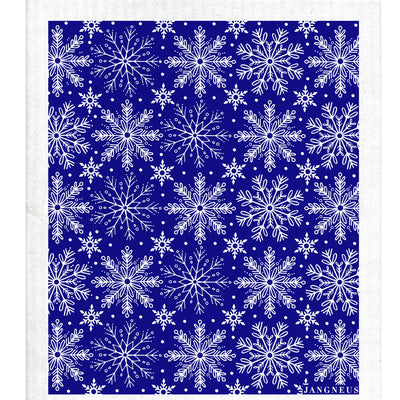Asthetic Living | Swedish Dishcloth - Snowflakes - Blue