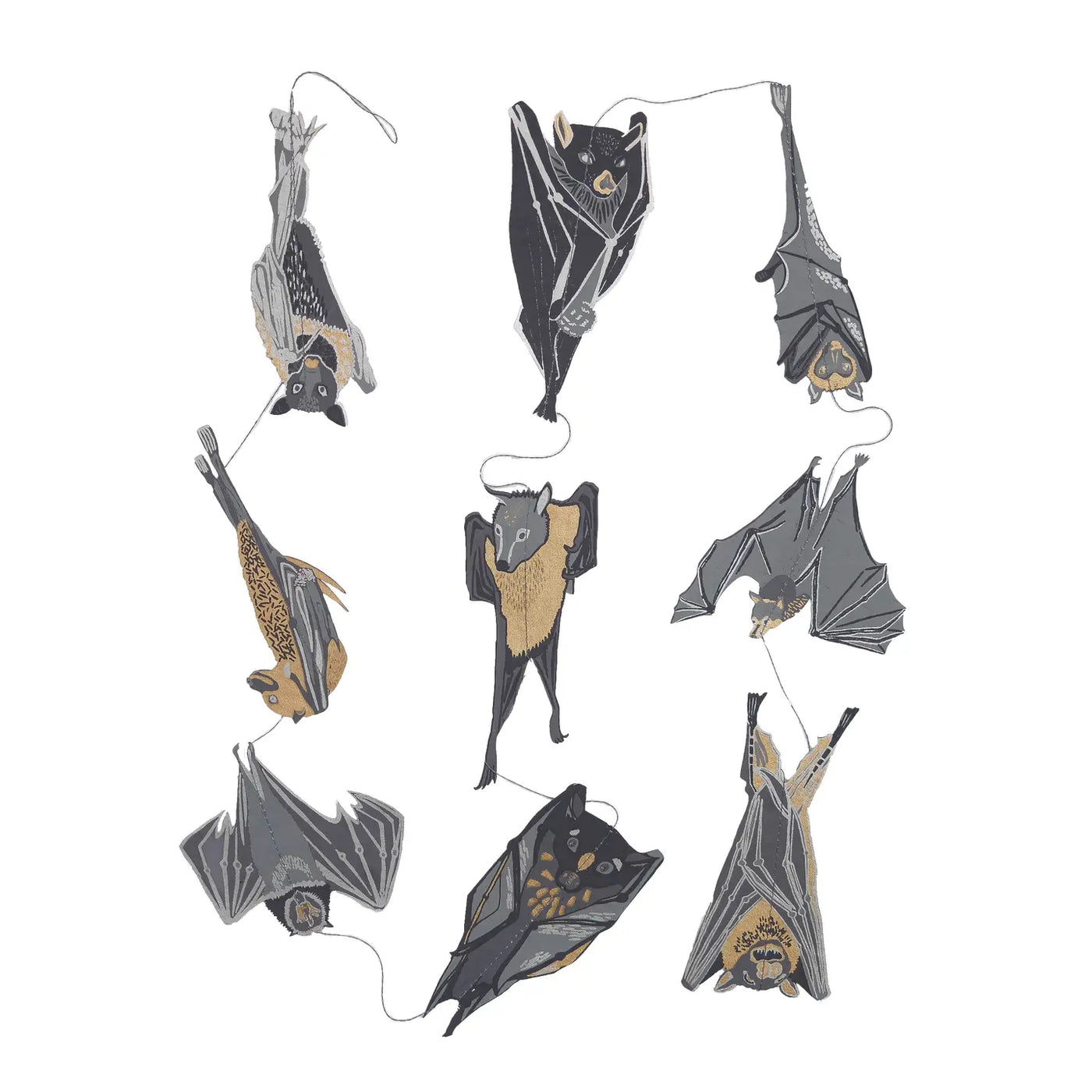 East End Press | Bats Vertical Wall Hanging