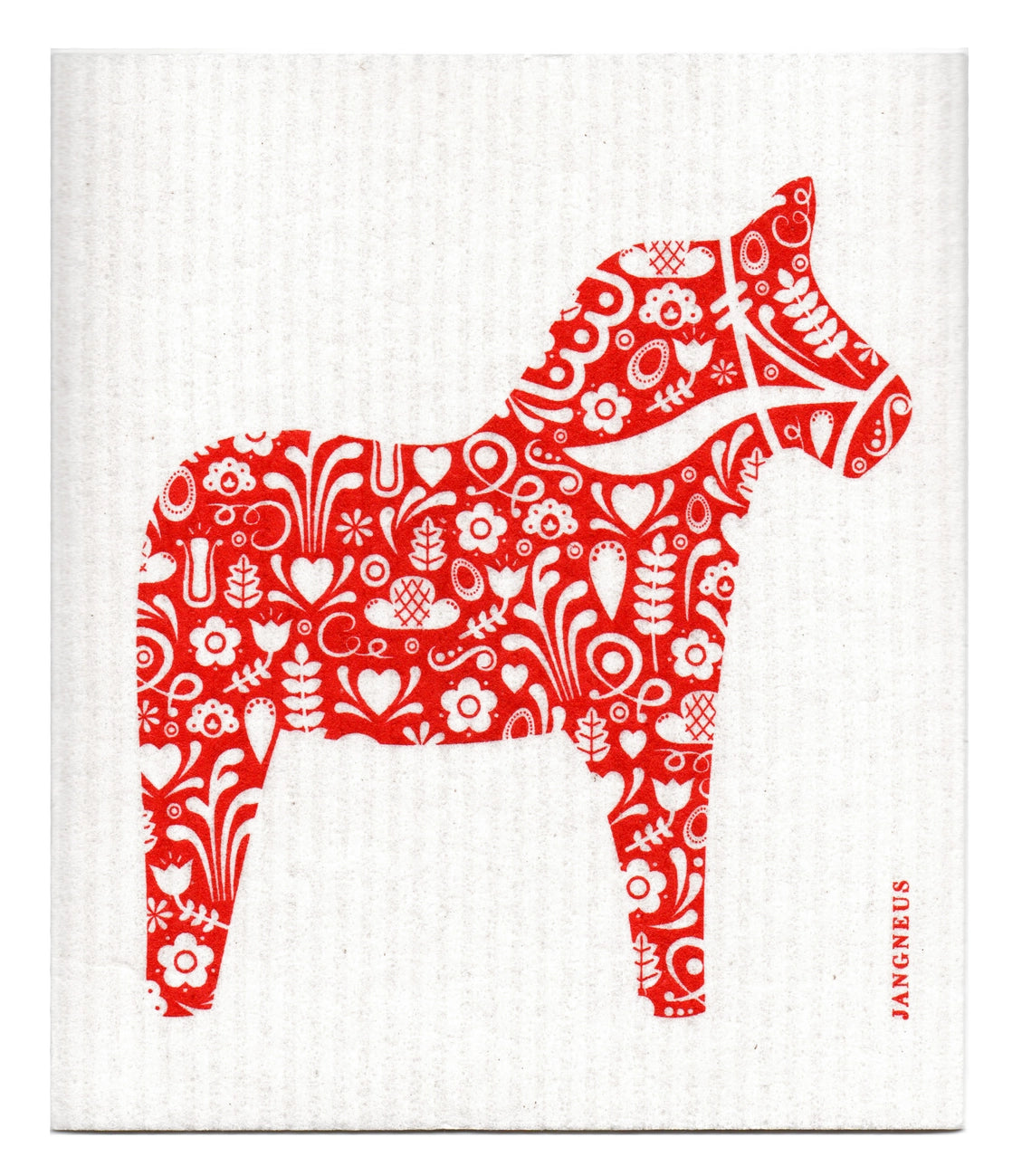 Esthetic Living | Swedish Dishcloth - Dala Horse - Red