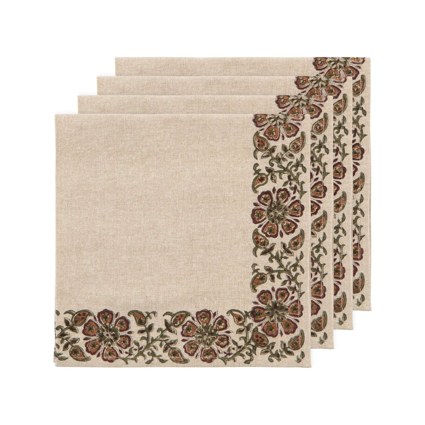 Danica Heirloom | Elysian Block Print Napkins Set of 4