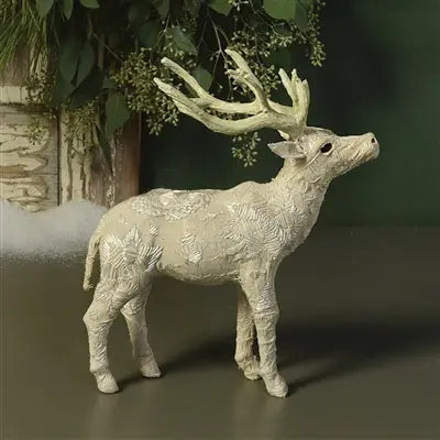 HomArt | Scandinavian Stag Standing - Sm - Embroidered White