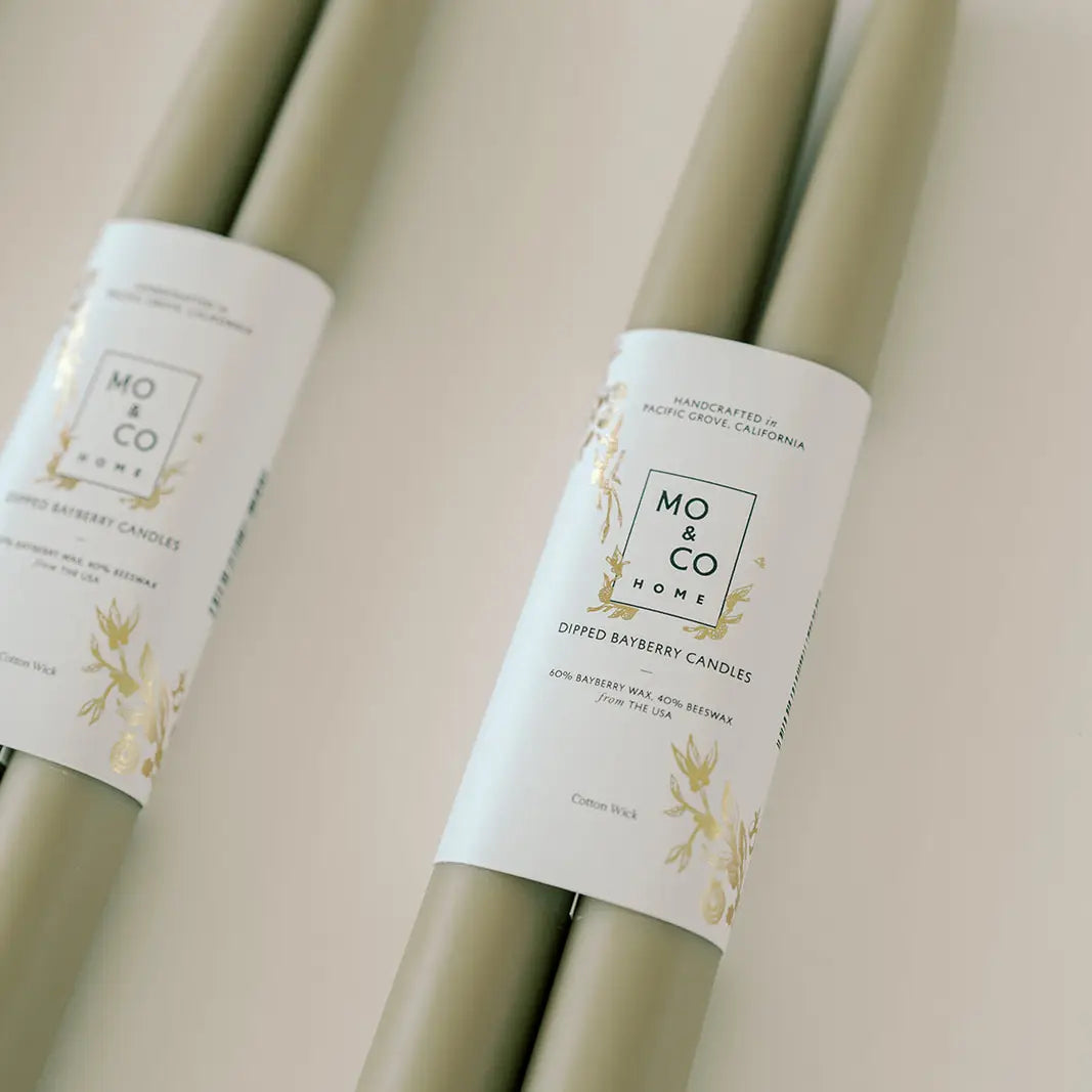Mo & Co | Bayberry Dipped Taper Candles