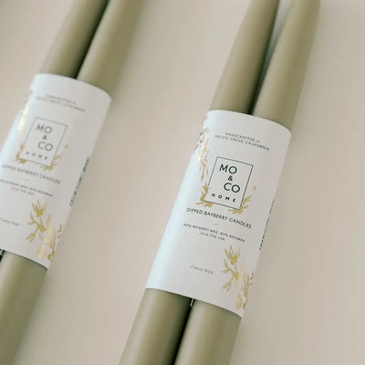 Mo & Co | Bayberry Dipped Taper Candles