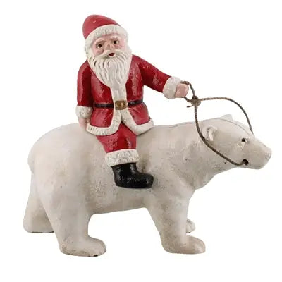 HomArt | Polar Bear with Santa, Cast Iron