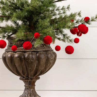 Ragon House | Red Pom Pom Garland 6"