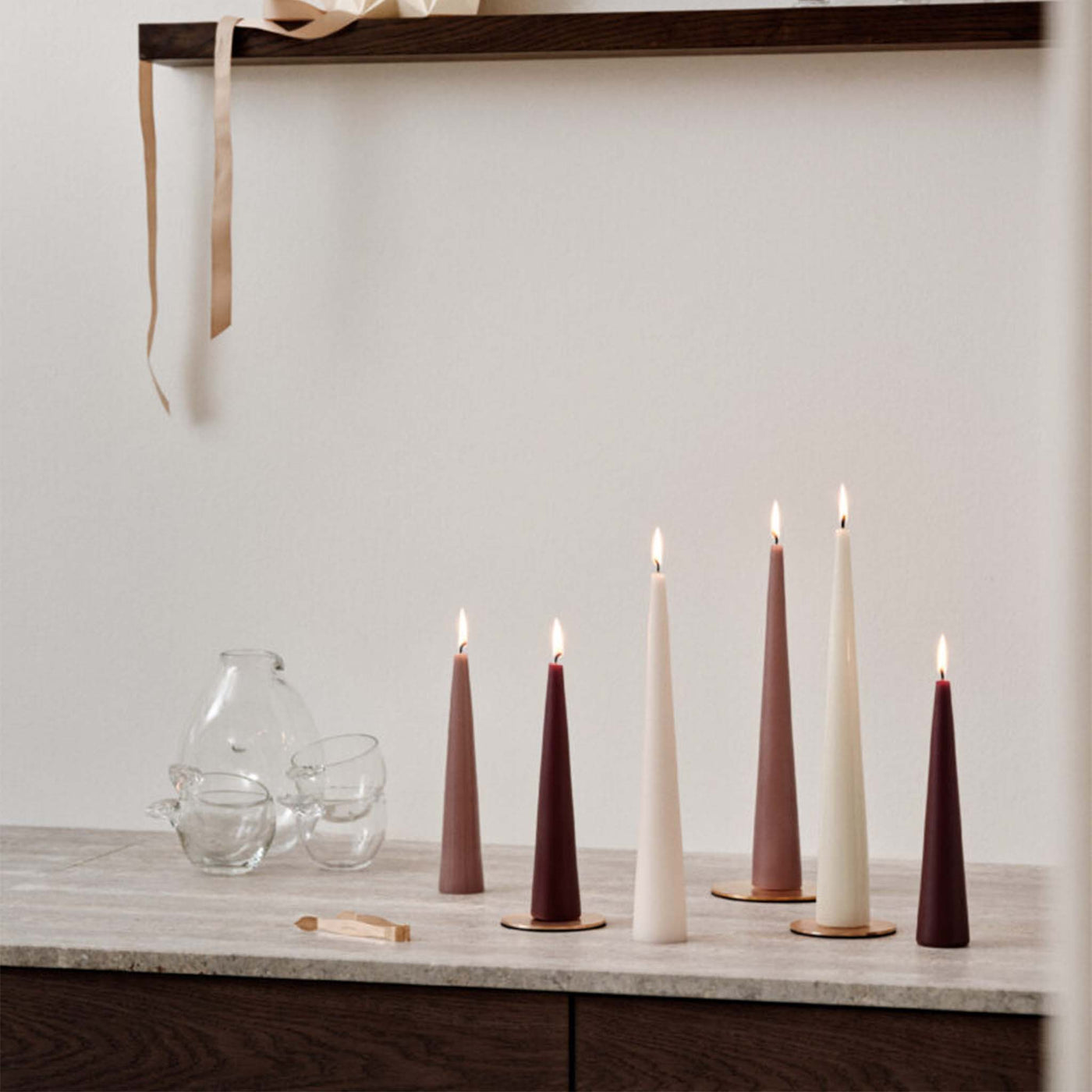 Ester & Erik | Cone Candle - Aubergine