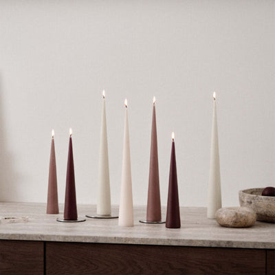 Ester & Erik | Cone Candle - Aubergine