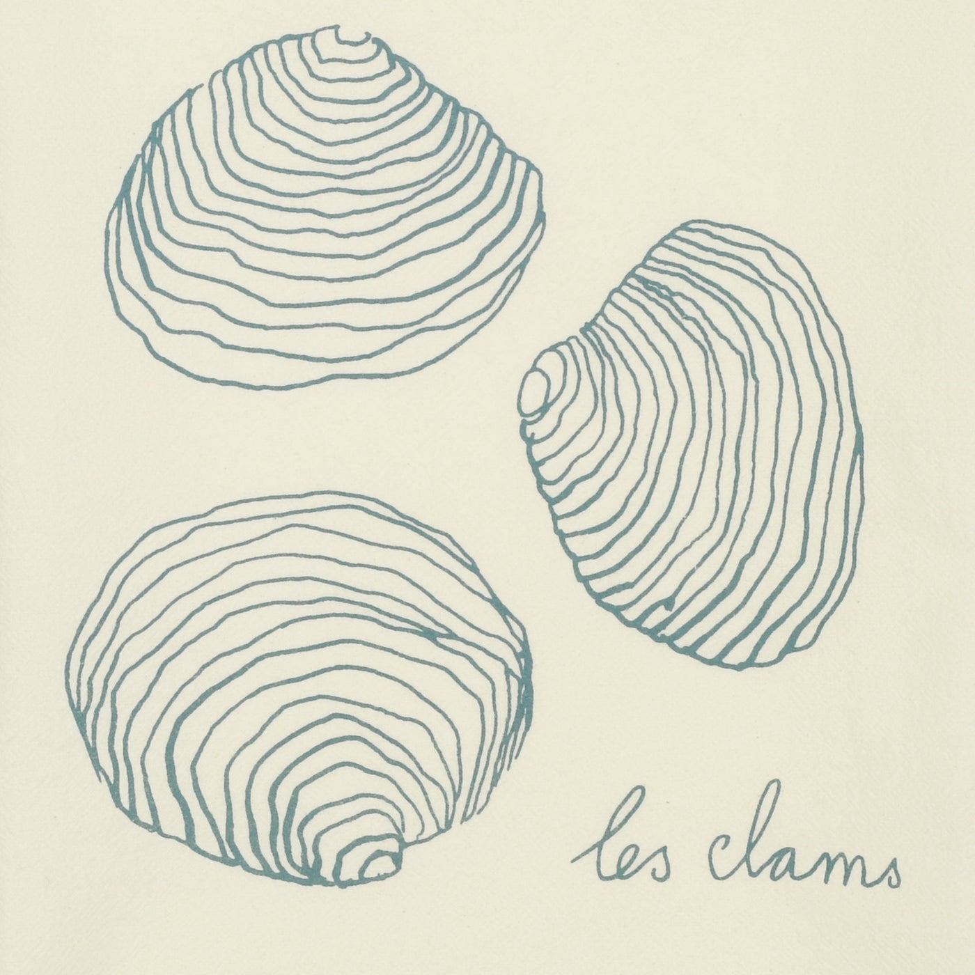 Wink Designs | Les Clams Tea Towel