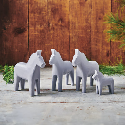 The Swedish Wooden Horse Company | Gustavian grey dala horse