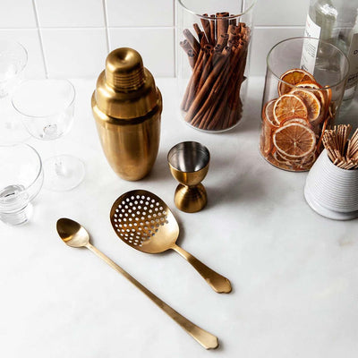 Farmhouse Pottery | Essex Barware - Brushed Gold - Full Cocktail Set