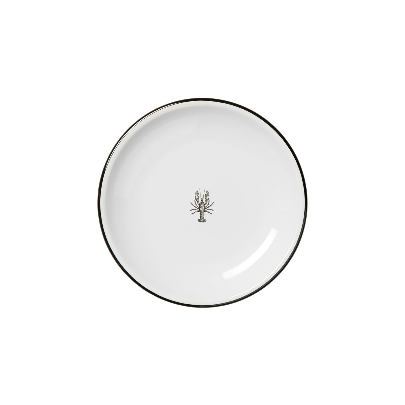 Crow Canyon | Weston Table x CCH Lobster Coupe Salad Plate, Black Rim
