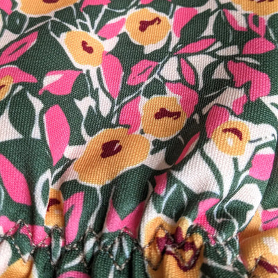 Willow & Bell | Willow & Belle Gardening Gloves - Mustard And Pink Flowers