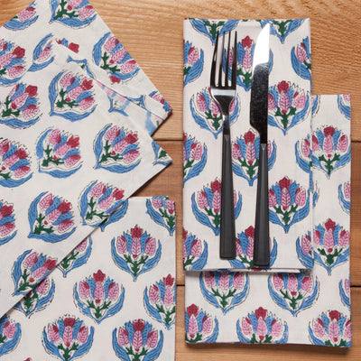 Danica Heirloom | Bouquet Block Print Napkins Set of 4