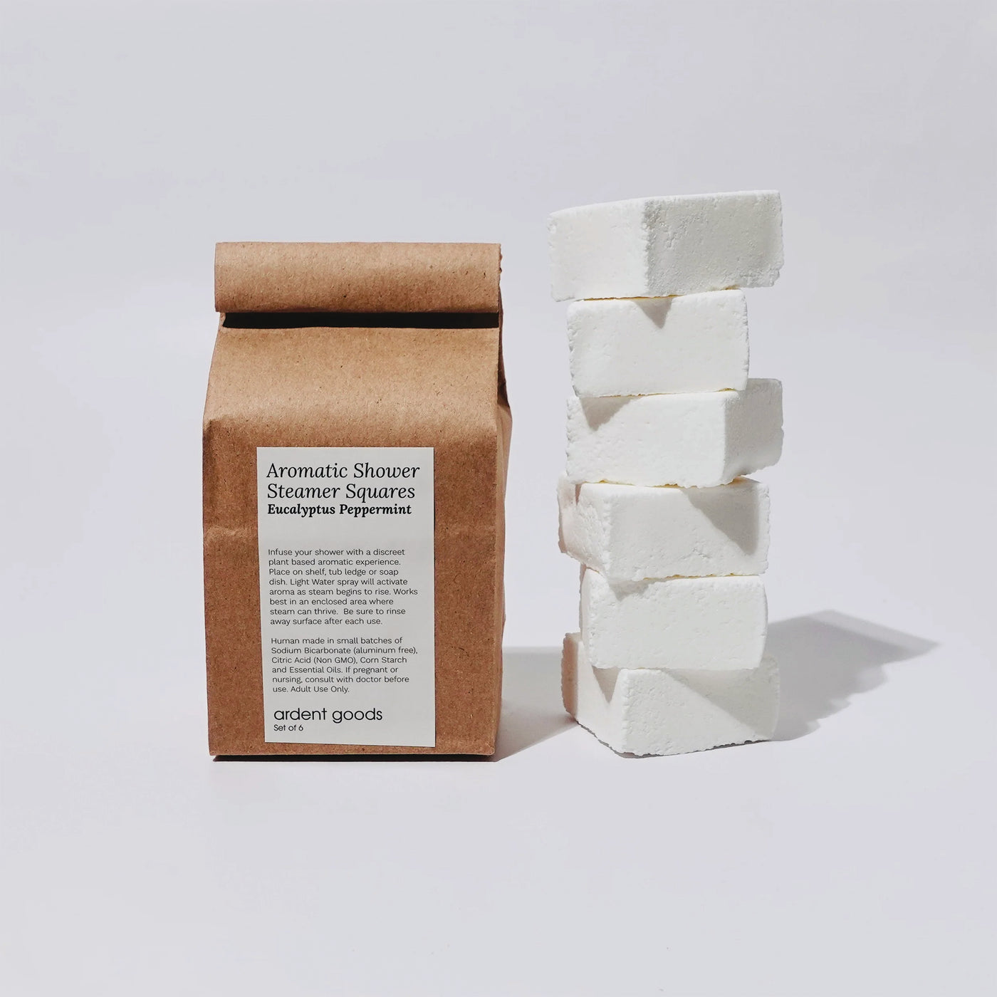 aromatic eucalyptus shower steamer squares by ardent goods