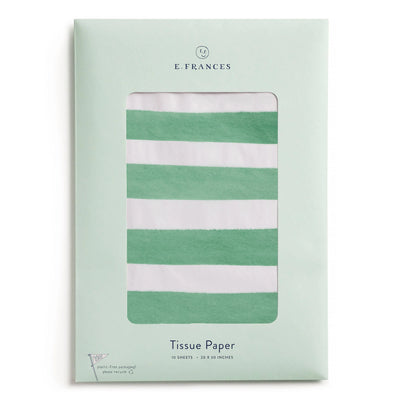 E. Francis | Green and White Stripe Tissue Paper