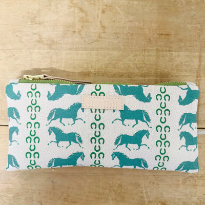 Erin Flett | Pencil Pouch – Small Trot - Green