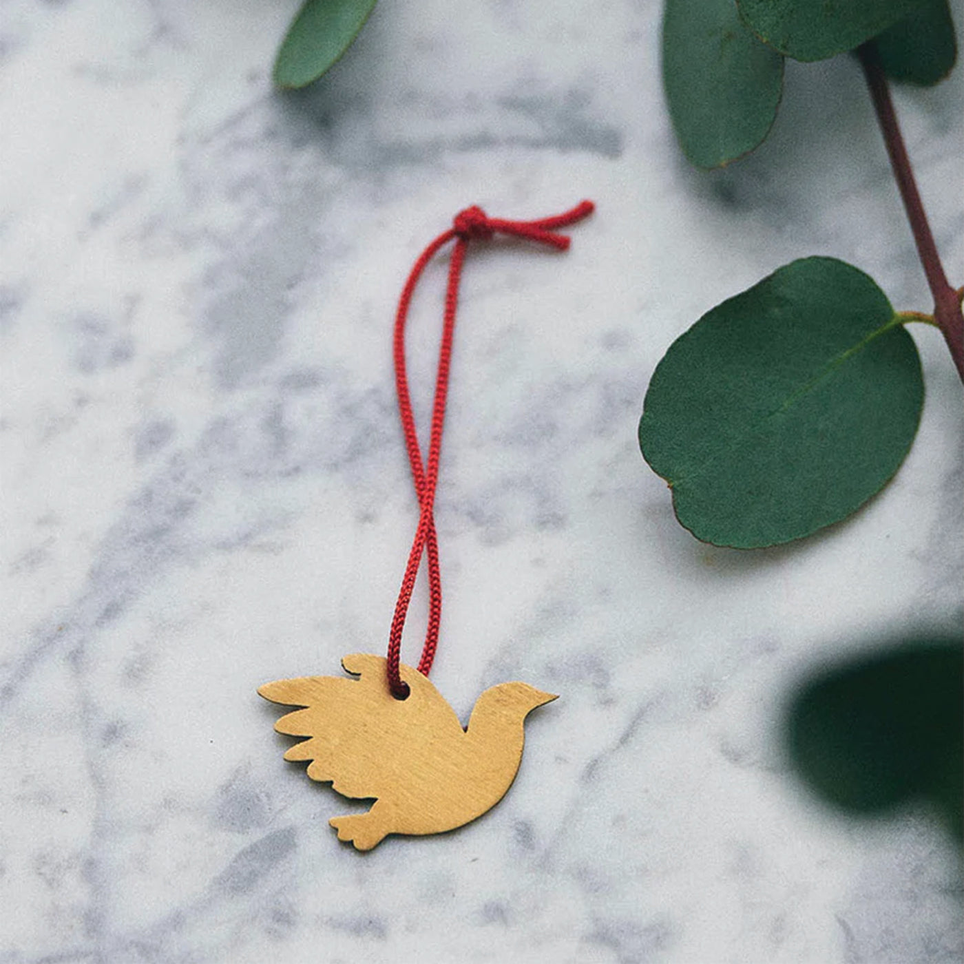 Fog Linen | brass bird ornament: thrush