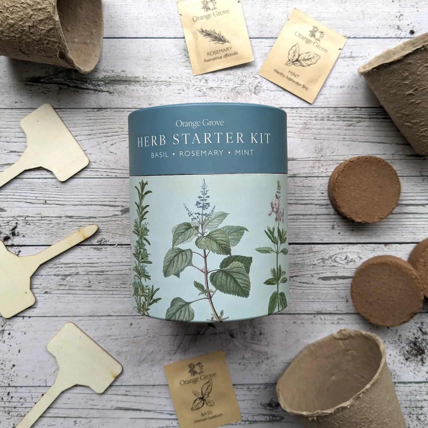 Willow & Bell | Herb Starter Kit - Includes Seeds, Peat Pots & Coir Pellets