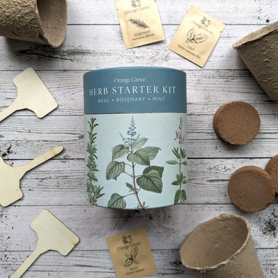 Willow & Bell | Herb Starter Kit - Includes Seeds, Peat Pots & Coir Pellets
