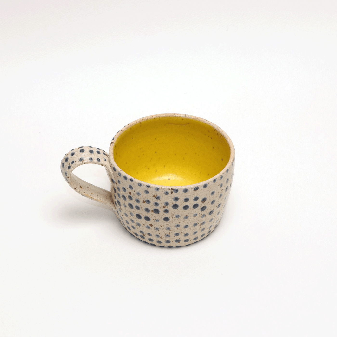 Polli Pots | Polka dots mug (Blue/Yellow)