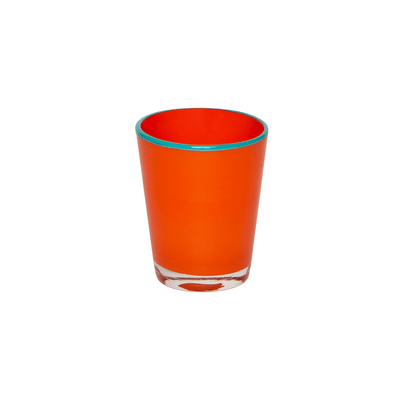 Caravan | Summer Glass - 9oz, Set of 4 (Orange / Turquoise)