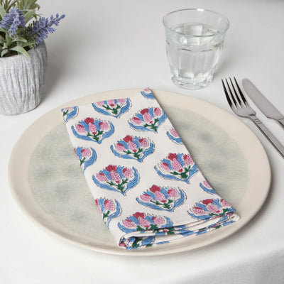 Danica Heirloom | Bouquet Block Print Napkins Set of 4