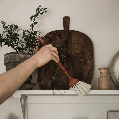 Bürstenhaus Redecker | Goat Hair Duster in Pear Wood | White
