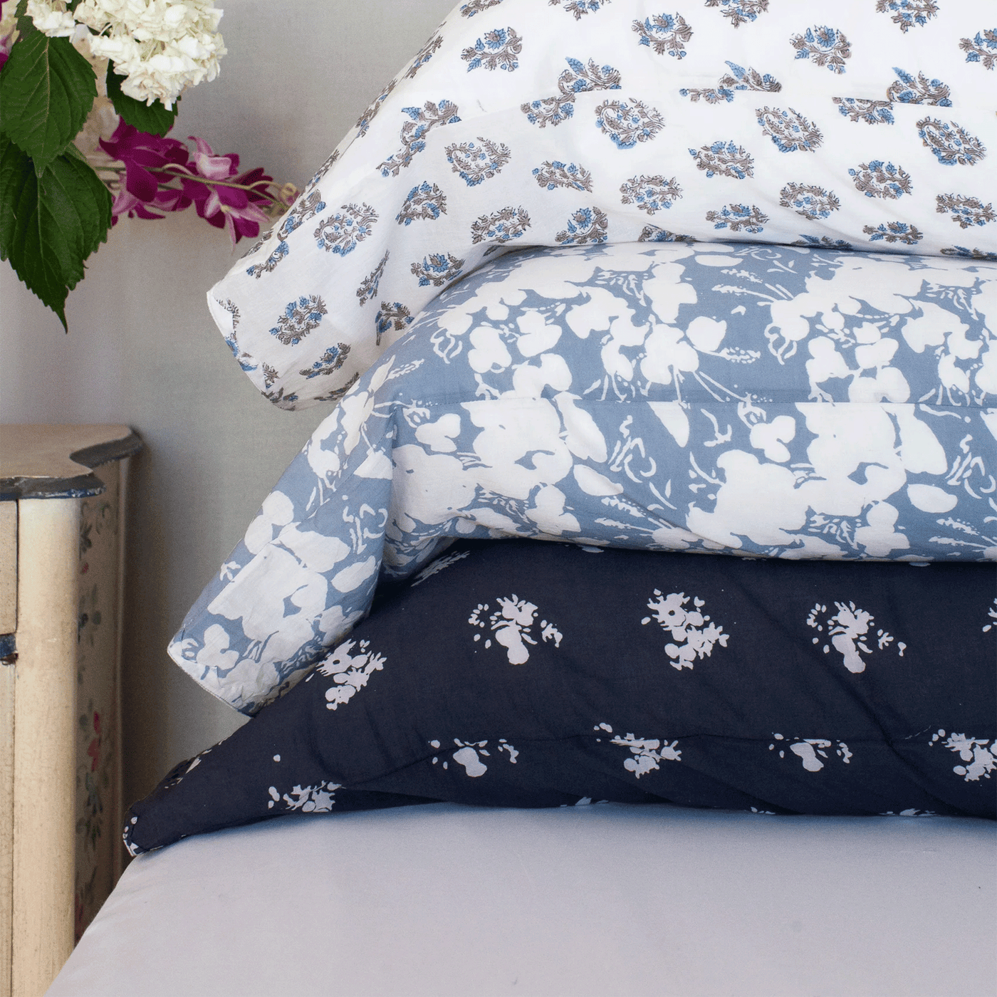 Kerry Cassill | Faded Floral Pillowcase - Euro