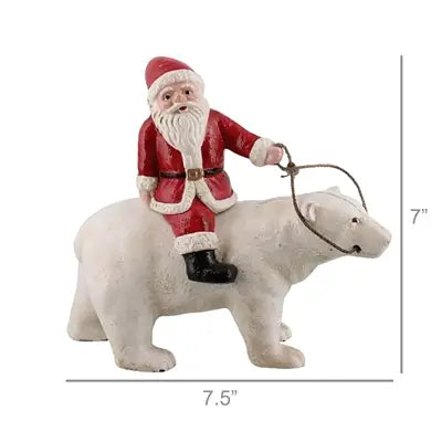 HomArt | Polar Bear with Santa, Cast Iron