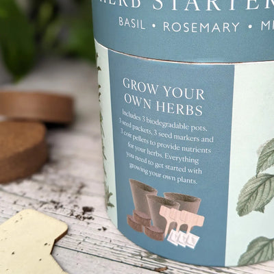 Willow & Bell | Herb Starter Kit - Includes Seeds, Peat Pots & Coir Pellets