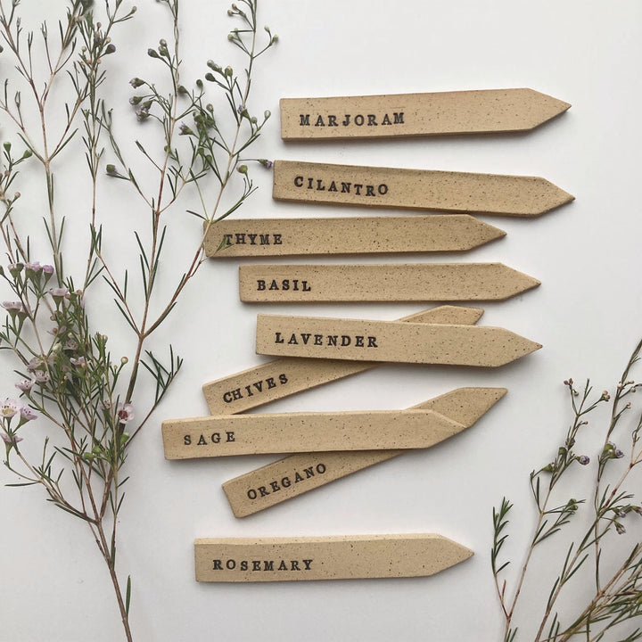 Alicja Ceramics | Ceramic HERB garden markers – Forest & Field