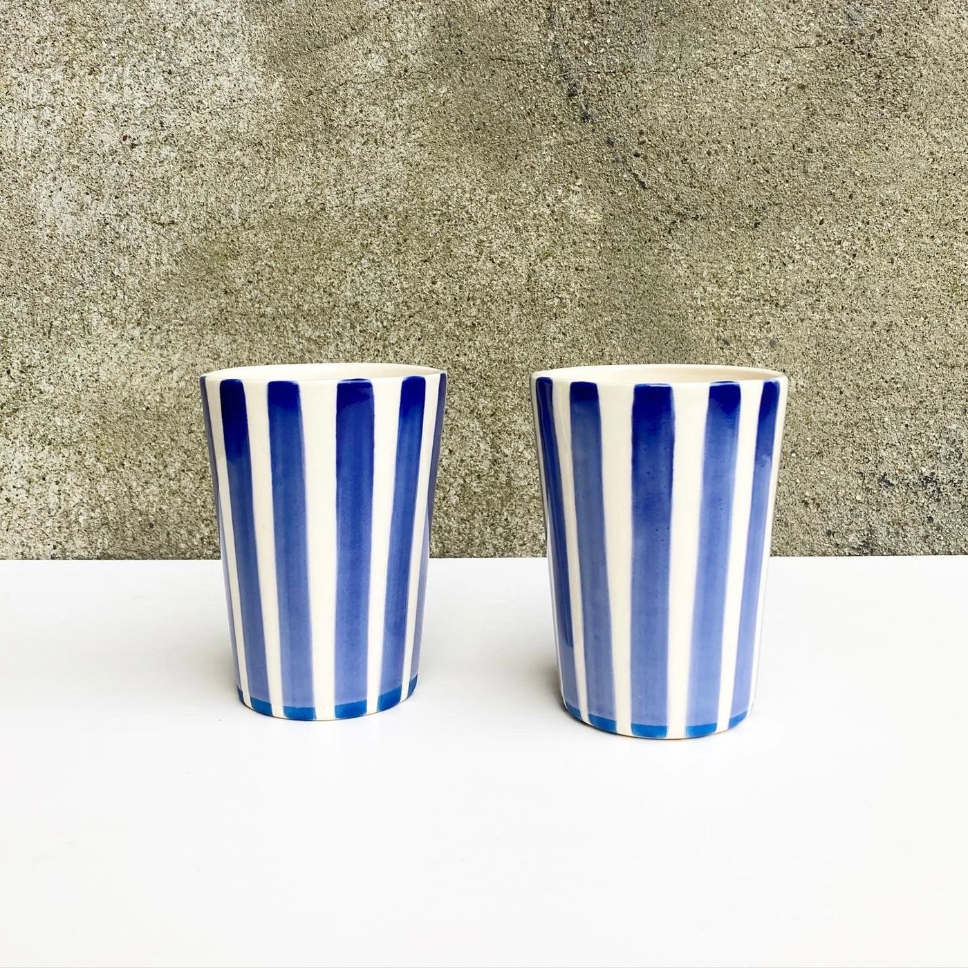 Alicja Ceramics | Ceramic Cup with Pin Stripes - Navy