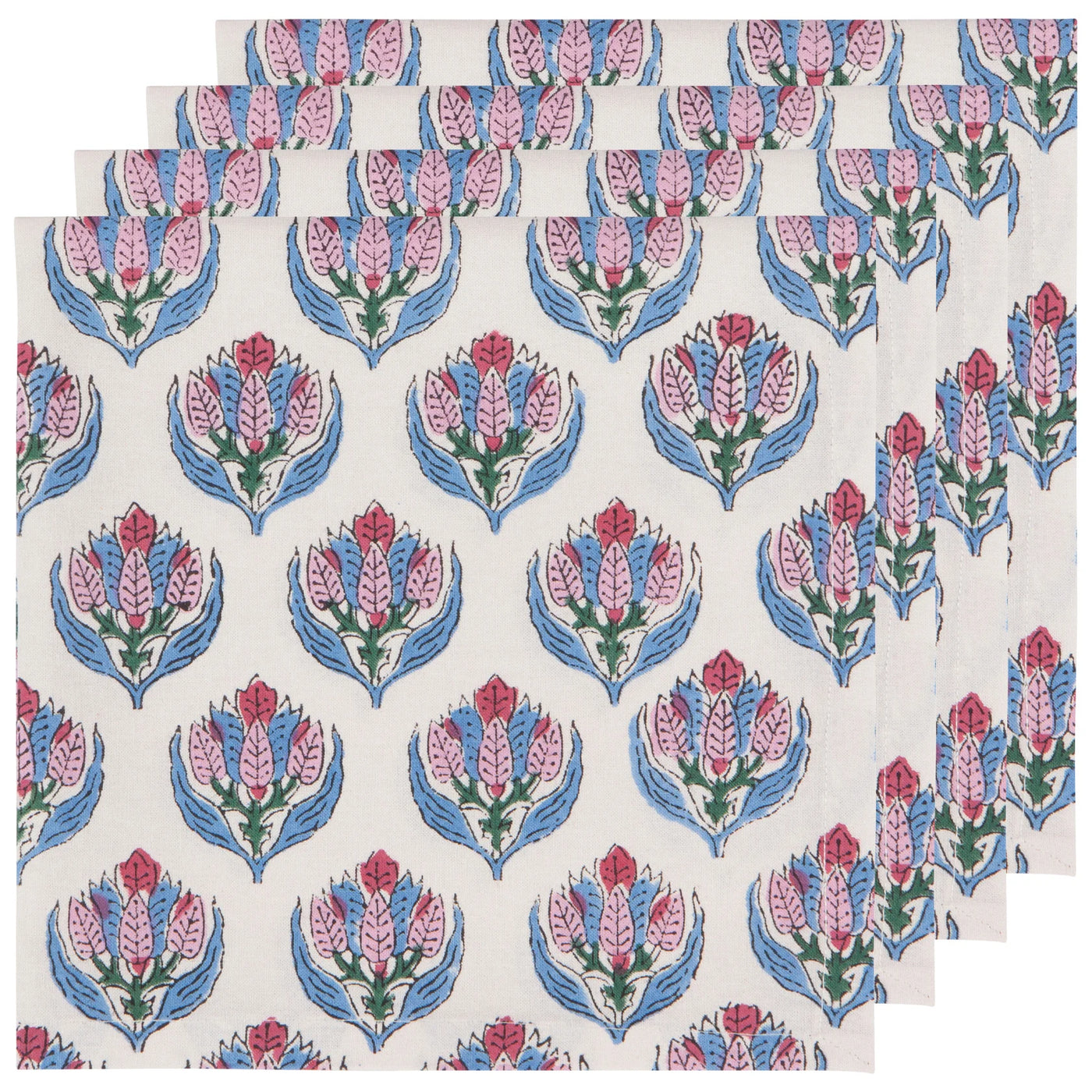 Danica Heirloom | Bouquet Block Print Napkins Set of 4