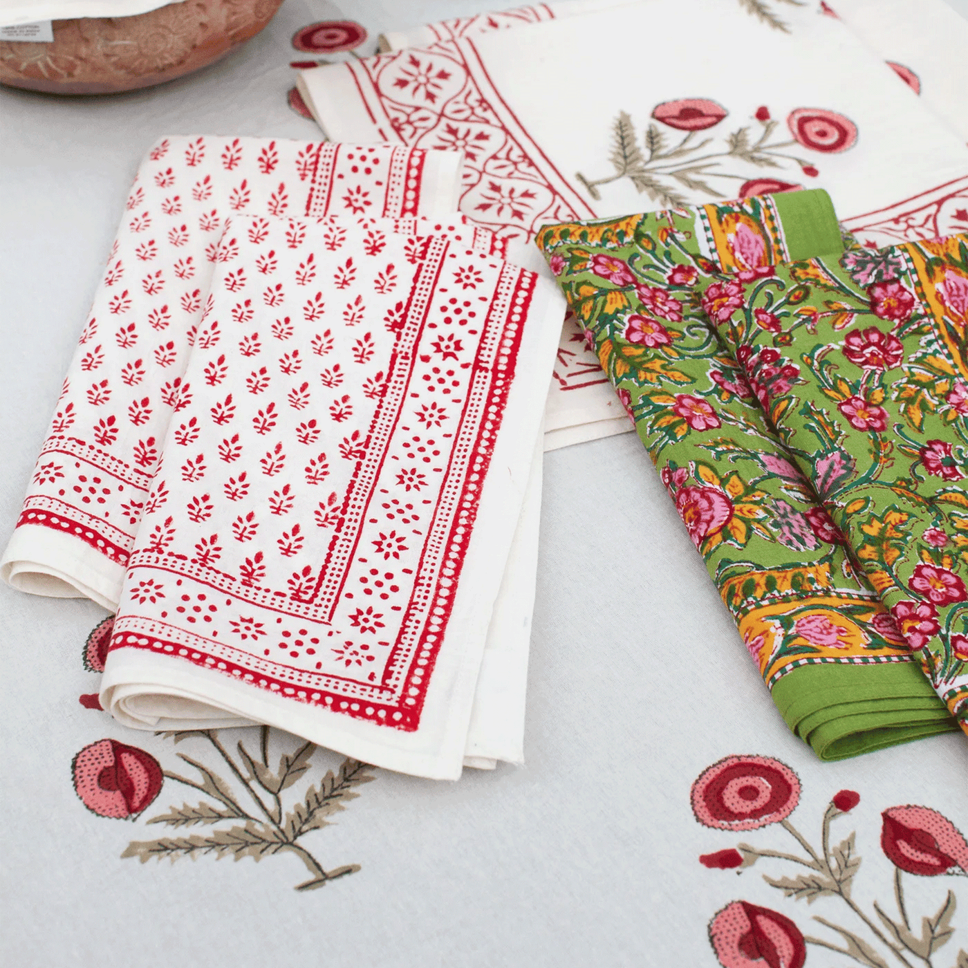 Kerry Cassill | Holiday Napkins - Crimson Booti