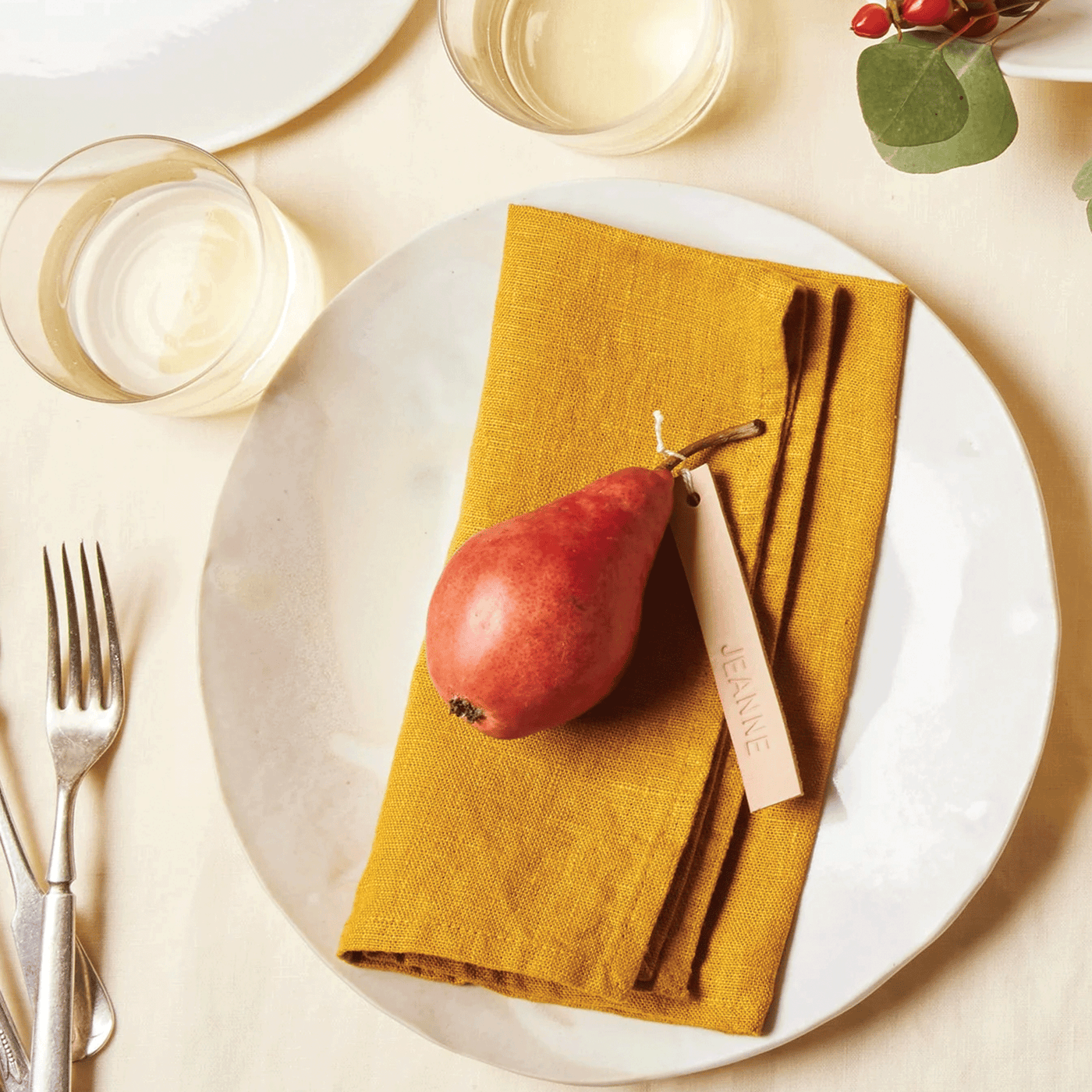 Celina Mancurti | Mustard Linen Napkin - Set of 2