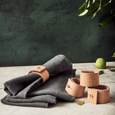 Celina Mancurti | Leather Napkin Rings - Set of 4