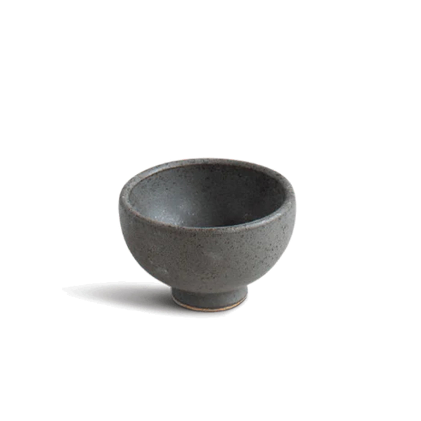 Charcoal Half Sphere Olive Bowl by Campfire Pottery on white background