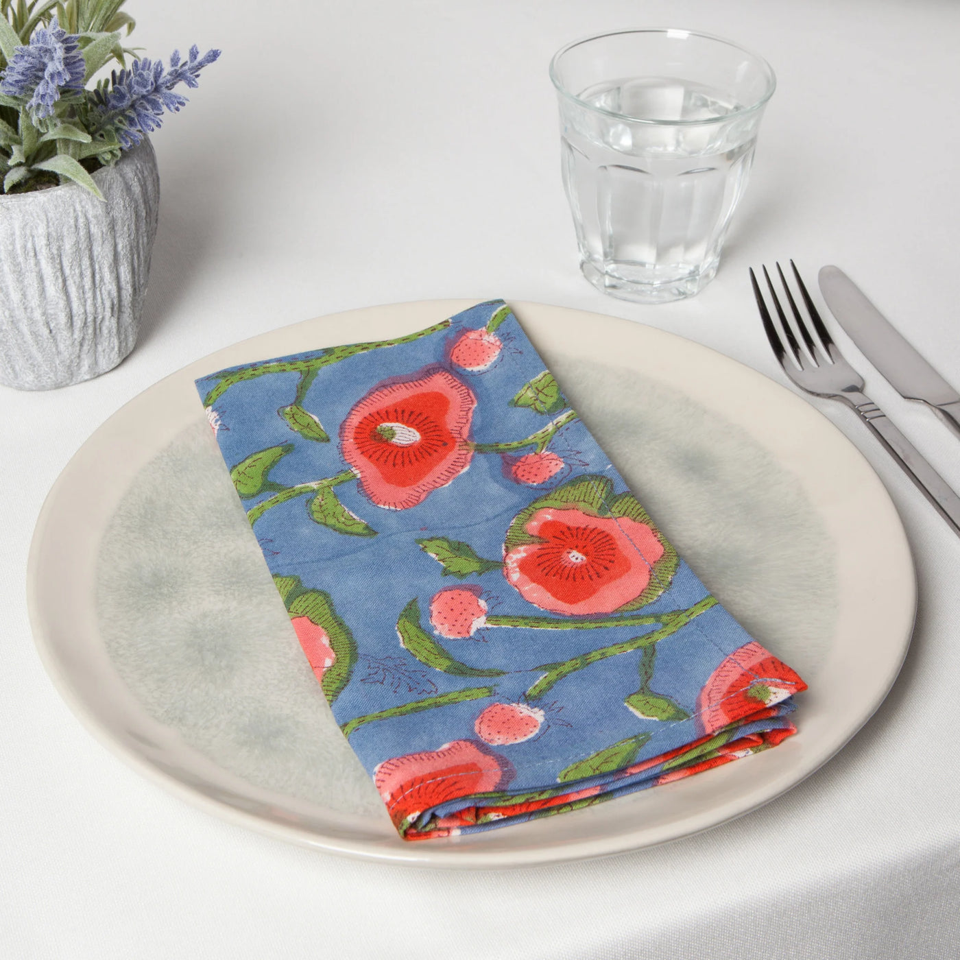 Danica Heirloom | Poppy Block Print Napkins Set of 4