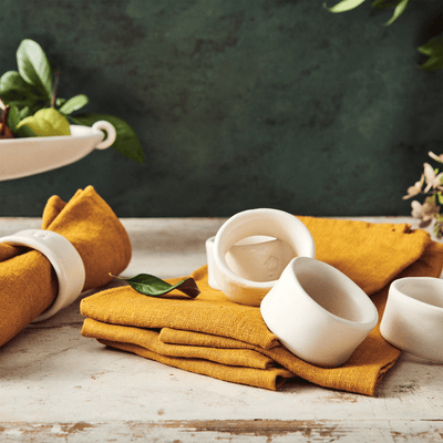 Celina Mancurti | Porcelain Napkin Rings - Set of 2