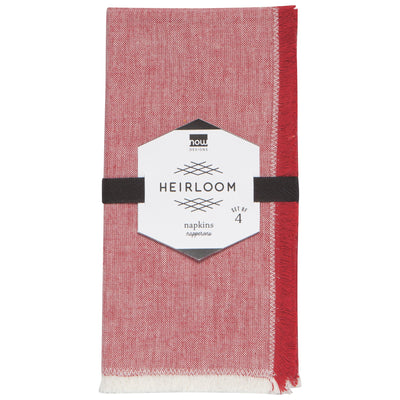 Danica Heirloom | Chili Red Chambray Napkins Set of 4