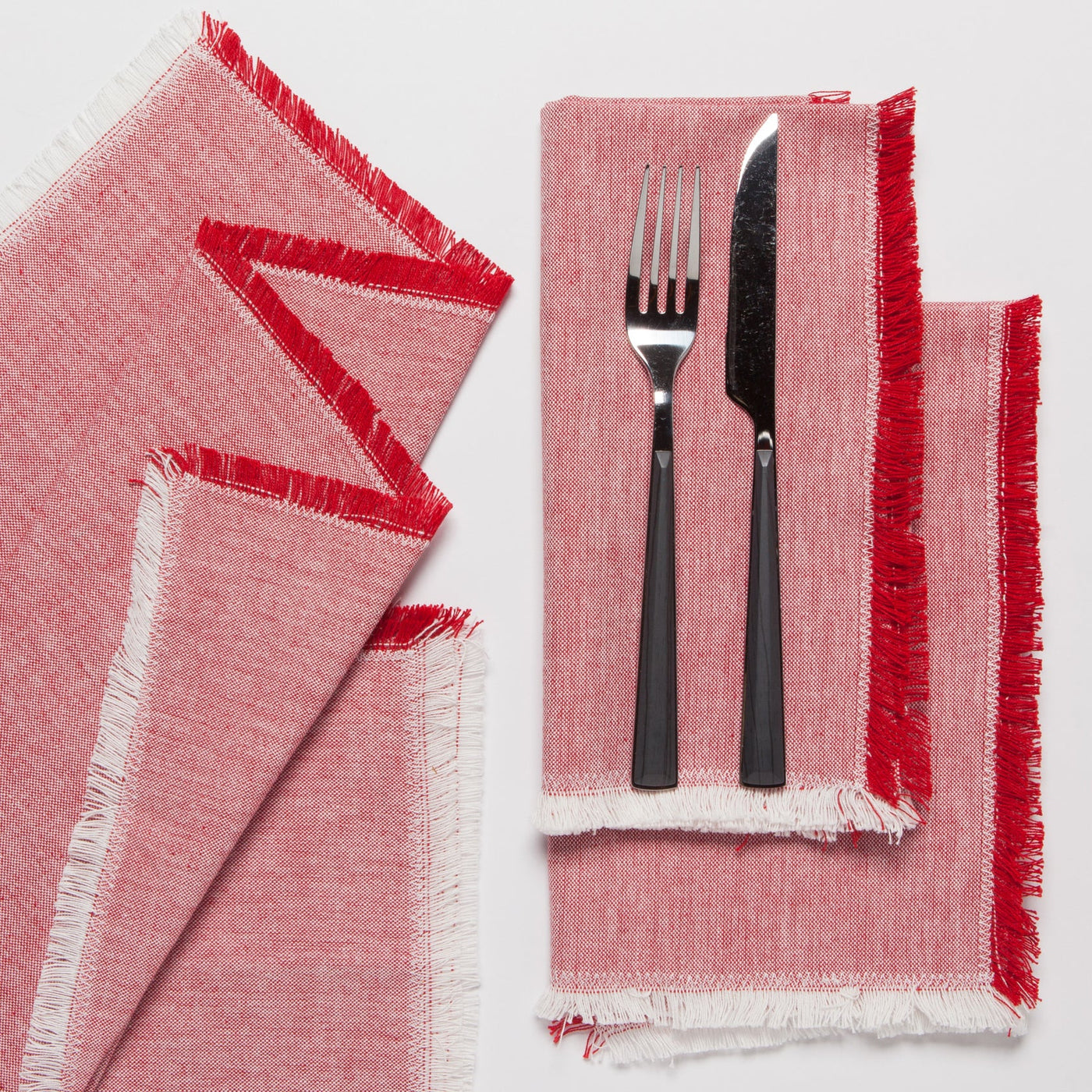 Danica Heirloom | Chili Red Chambray Napkins Set of 4