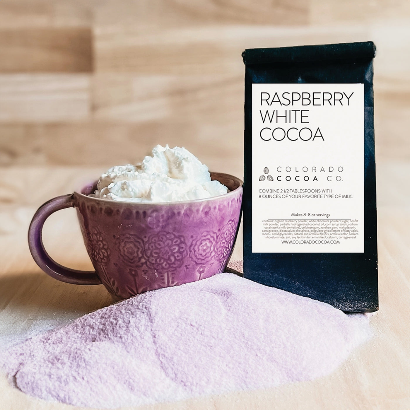 Colorado Cocoa Company | Raspberry White Cocoa