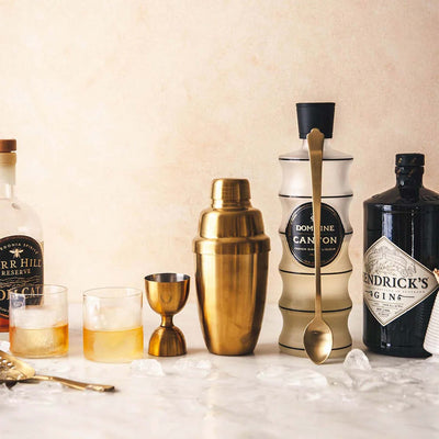 Farmhouse Pottery | Essex Barware - Brushed Gold - Full Cocktail Set