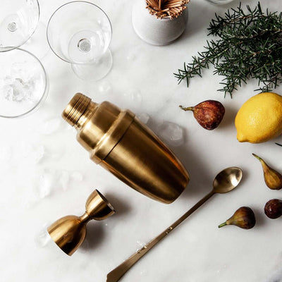 Farmhouse Pottery | Essex Barware - Brushed Gold - Full Cocktail Set