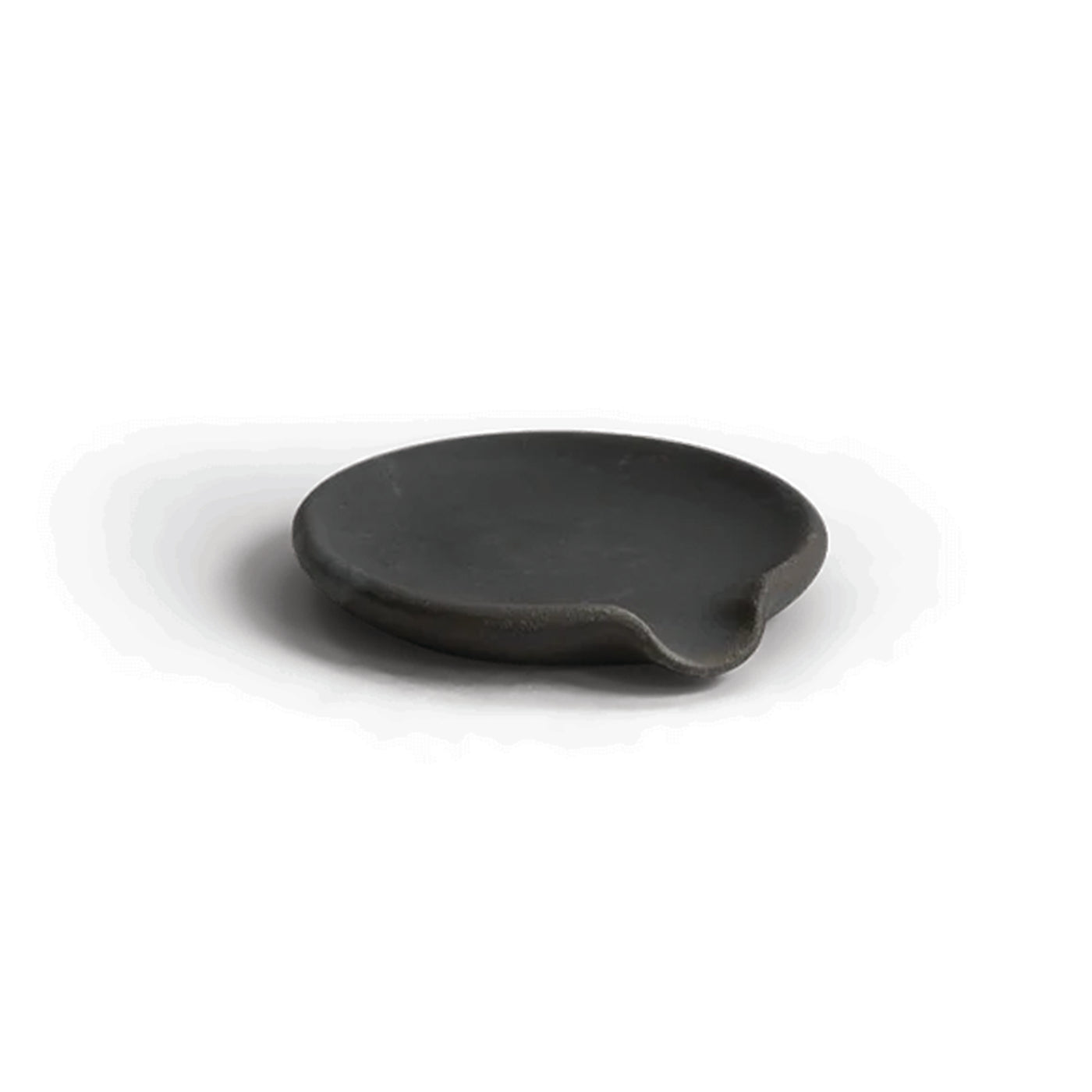 Charcoal Spoon Rest by Campfire Pottery on a white background