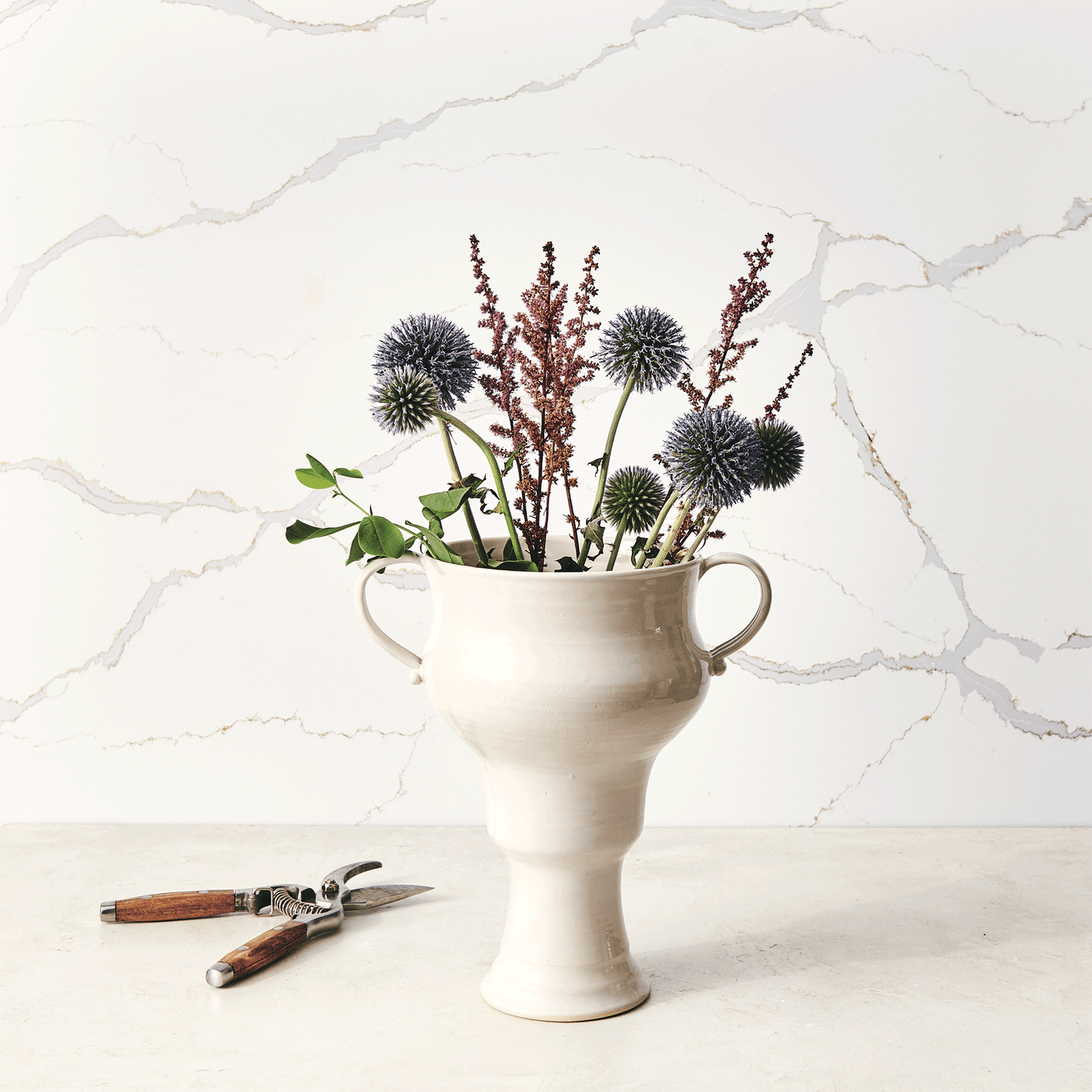 Watercourse Clay | Stoneware Pedestal Bowl Vase