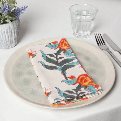 Danica Heirloom | Marigold Block Print Napkins Set of 4